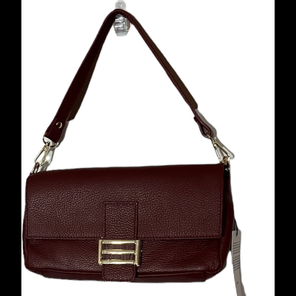 NWT Divina Firenze Abbi Italian Pebbled soft Leather bag with strap